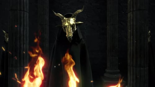 Goat Masked Figures Stood In A Secret Temple