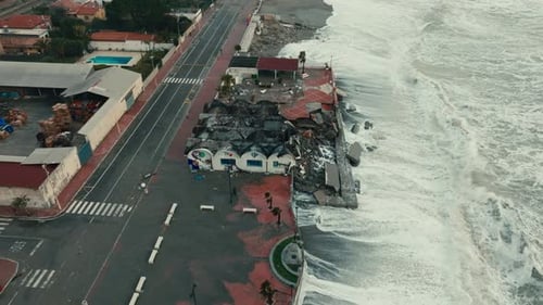 Promenade Devastated By the Storm