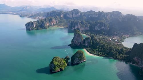 Explore the Breathtaking Beauty of Railay Beach in Krabi Thailand at Sunrise