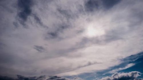 Timelapse of Grey Clouds Moving in the Sky