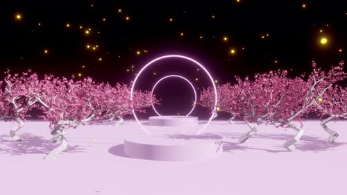 Cherry Blossom Sakura Tunnel 01 4k