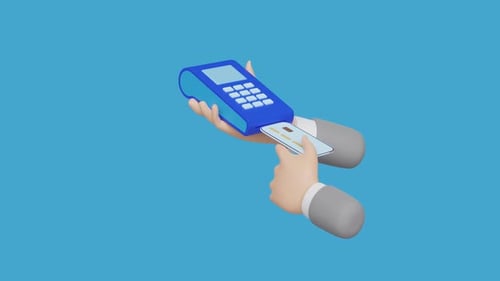 Hands Using Payment Terminal