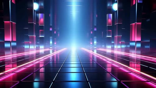Futuristic Neon Corridor (2)