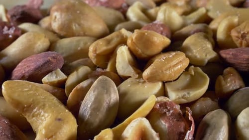 Assorted Salted Nuts Close Up