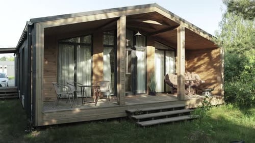 Wood Cabin Home in a Rural Setting