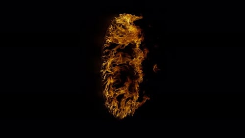 Burn Collection: A ring searing with fire in center of a black background shot in 4k at 120fps