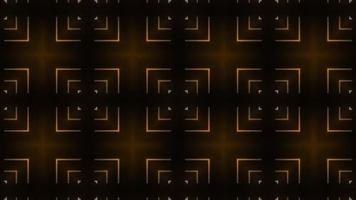 Dynamic glowing golden lines create a mesmerizing, repeating abstract pattern