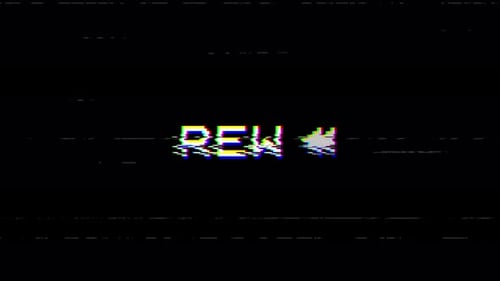 Pixel-Glitch-Effekt beim Zurückspulen von VHS-Kassetten