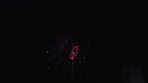 Colorful fireworks explode in the night sky independence day 4K
