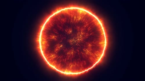 Fiery Pulsating Energy Ball Seamless Loop