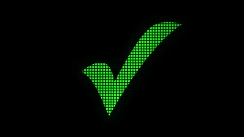 Digital Pixel Checkmark Reveal Animation