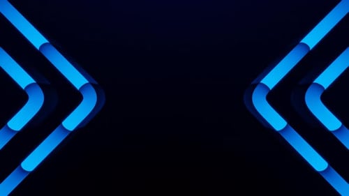 Blue Gradient Triangles Tubes Loop Animation on Dark Blue Background
