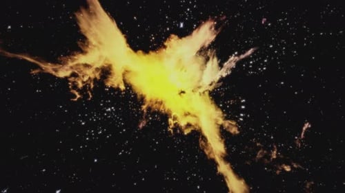 Creative Exploration of a Bright Cosmic Explosion in Deep Space
