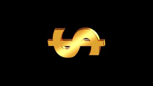 Dollar 3d Icon Isolated On Transparent Background Gold Texture