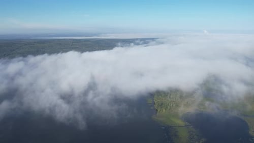 Very Low Clouds Over The River