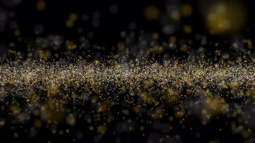 Glittering Particles Wave Abstract Background