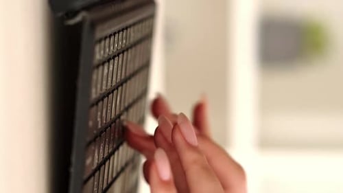 Woman's Hands Typing on Keyboard Close Up