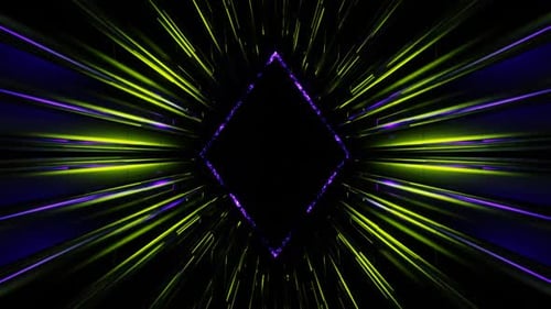Fondo de túnel de rombos lima y morado Vj Loop en HD
