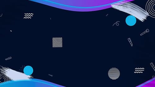 Animated Decorative Frame with Modern Beauty and Geometric Elements