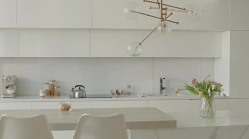 Minimalist White Kitchen Interior