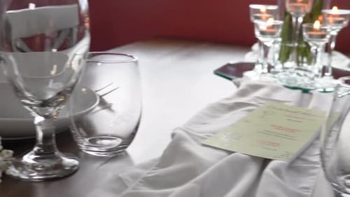 Elegant Table Setting for Wedding or Event