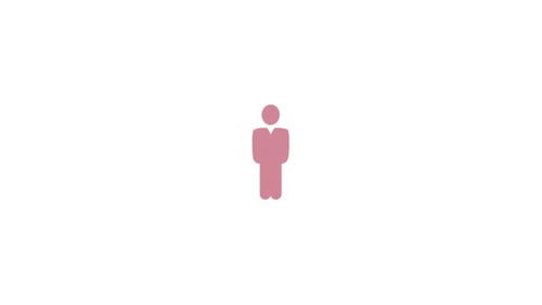 Flat Design People Group Icon Animation