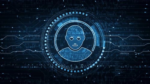 Social media chat and artificial intelligence symbol loop digital concept