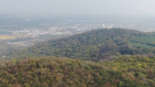 Aerial view of countryside