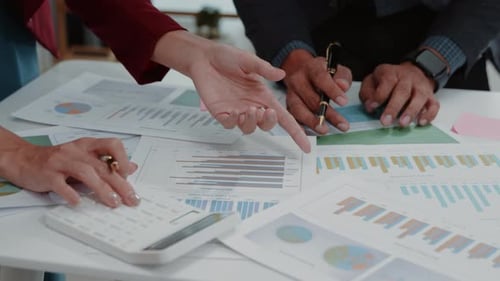 Group of teamwork businessman working and brainstorming in office