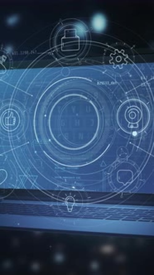 Futuristic Digital Technology User Interface HUD Animation