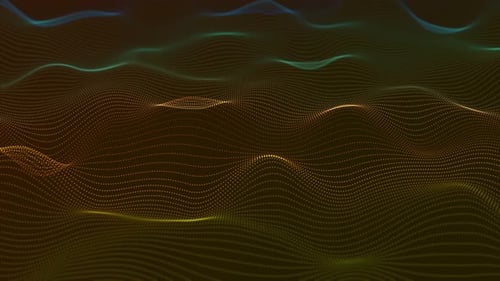 Abstract Flowing Digital Particle Wave Background