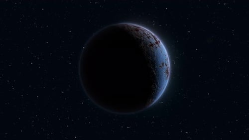 Abstract planets realistic blue futuristic round