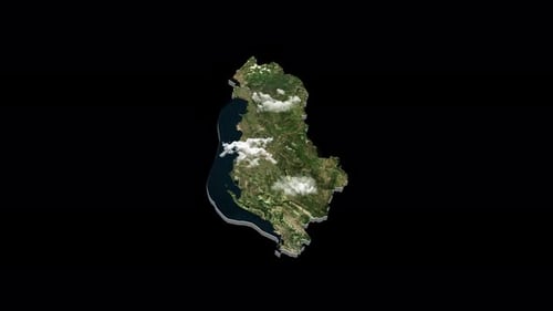 Albanien 3D-Länderkarte-Animation Transparent Alpha