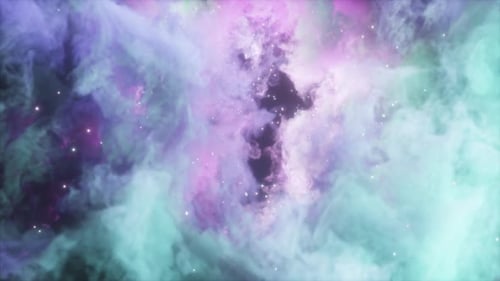 Abstract Space Nebula Background with Shimmering Stars
