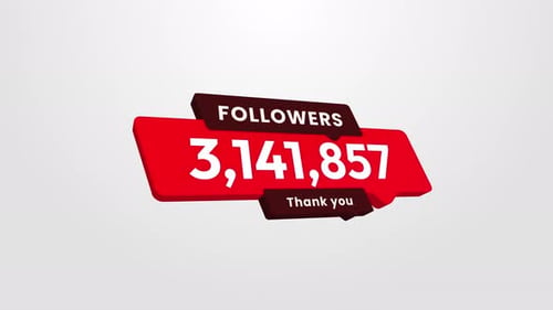 Followers Counter Counting Animation Background