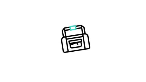 Icono animado de bolsa deportiva