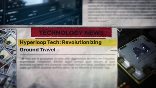 La technologie Hyperloop révolutionne les voyages terrestres, titre titre d'un journal