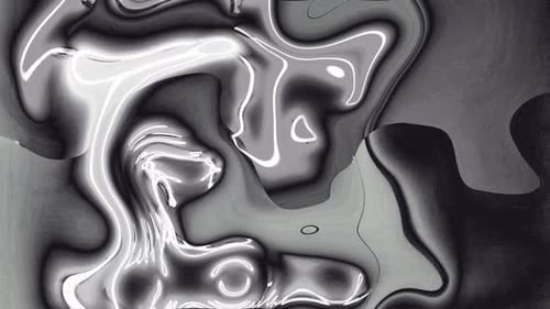 Abstract Fluid Motion Background with Glowing White Lines