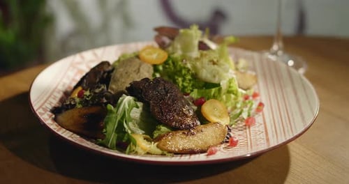 Eastern Cuisine Georgian Fresh Salad Georgian National Cuisine Food on the Table in the Restaurant