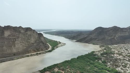 Hingol River Curving Through Balochistan Canyons, Pakistan
