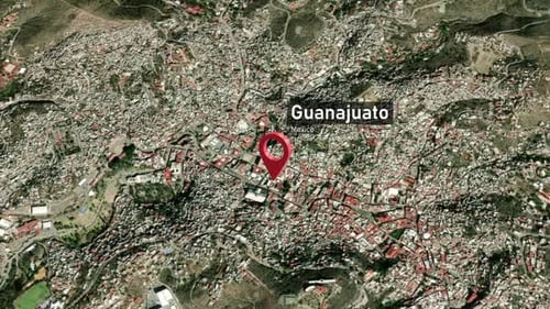 Guanajuato City Zoom (Mexico) from Space to Earth