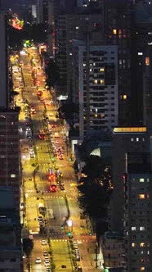 Curitiba Night Horizon Reflections On Curitiba Cityscape.mov