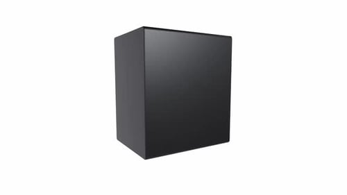 3D Speaker Rotating Animation with Green Glowing Ring