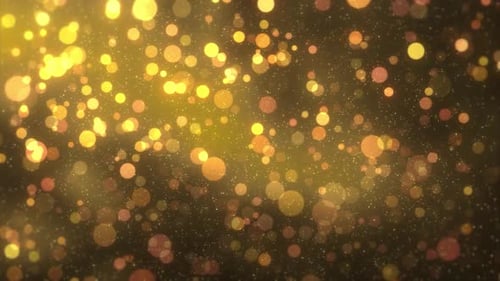 Golden Bokeh Glitter Animation – Festive Sparkle Celebration Background Loop
