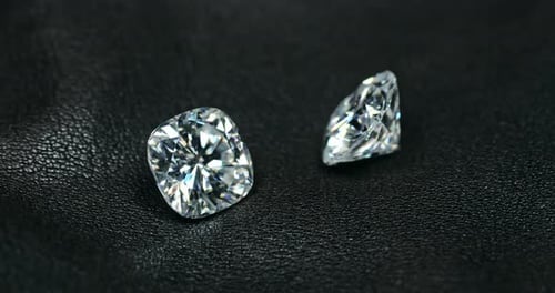Sparkling Diamonds on Dark Background