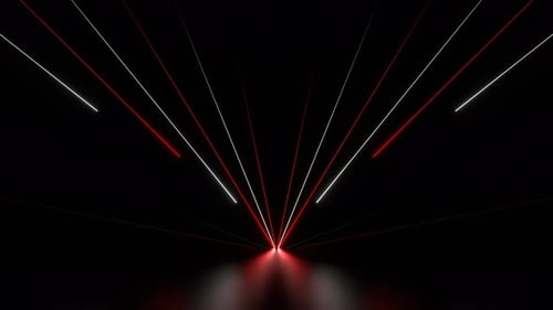 Red And White Bright Neon Stripes Background Vj Loop In 4K