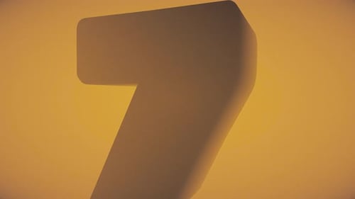 Modern 3D Number 7 Reveal Animation