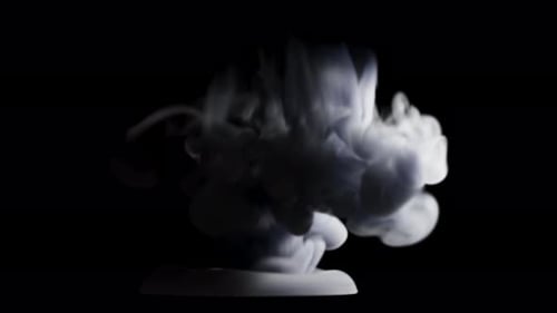 Falling White Smoke In The Light 4K