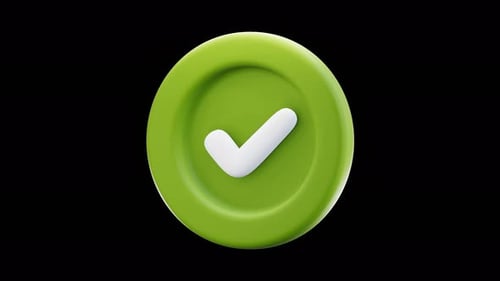 Green Checkmark 3d Animation