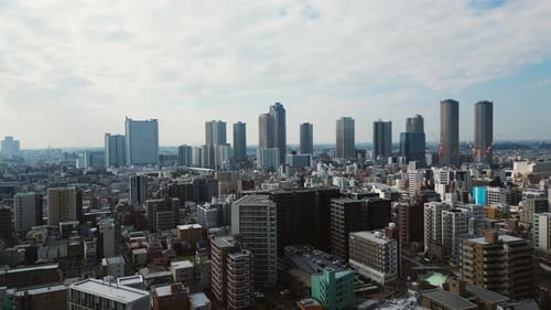 Majestic Modern City Skyline View Towers Rising Above the Metropolis